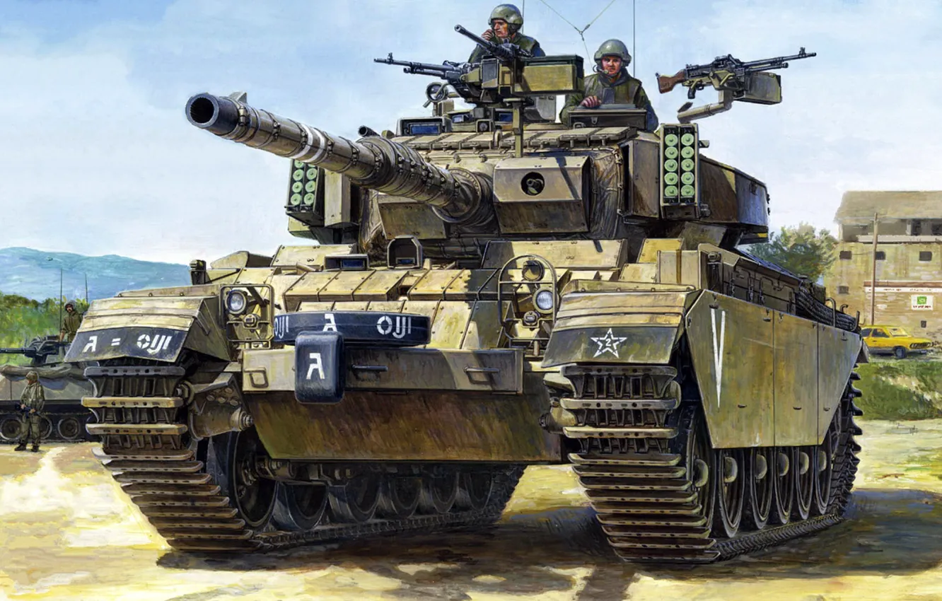 Фото обои Centurion, Британский Средний Танк, ЦАХАЛ, израильское название английского тяжелого, Шот Каль