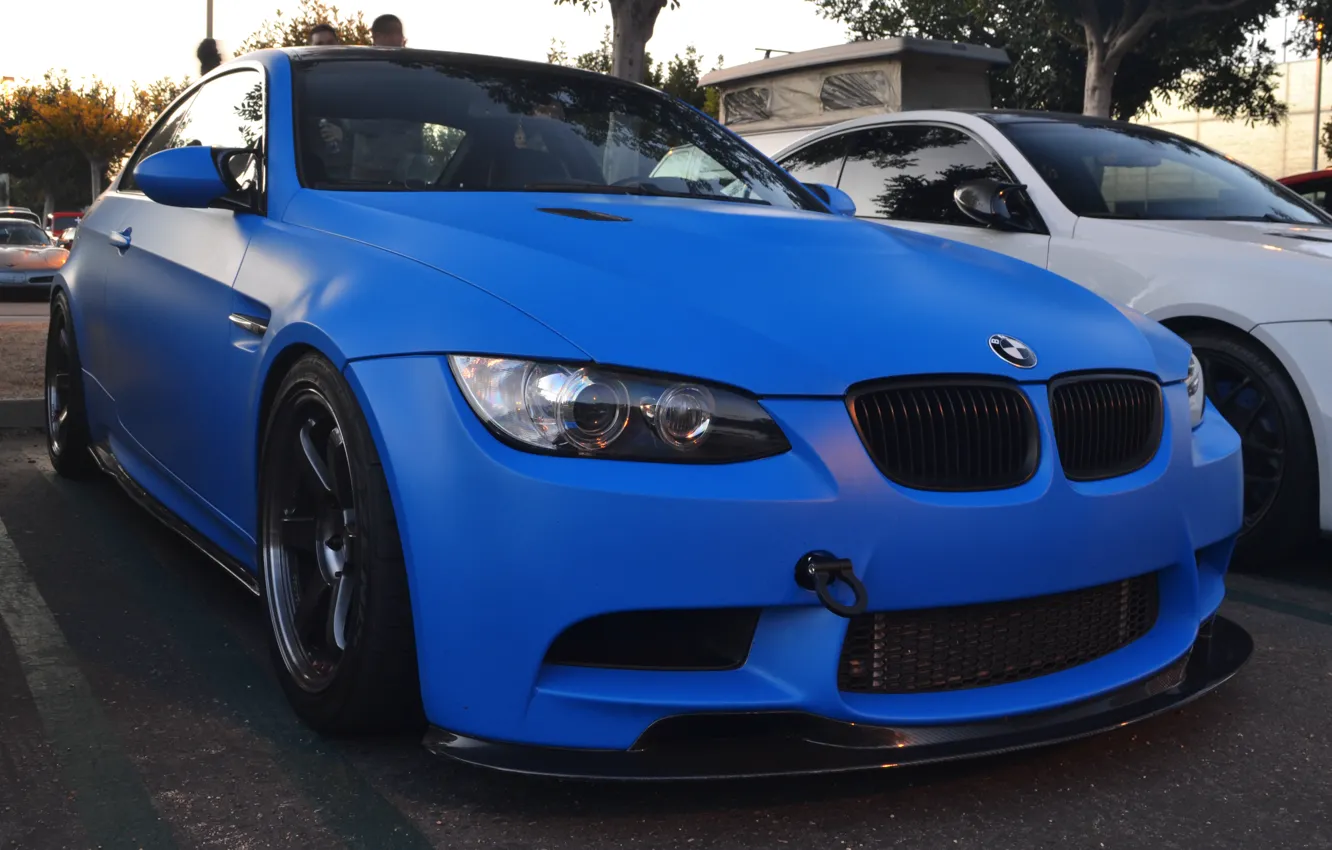 Фото обои BMW, синяя, чёткая