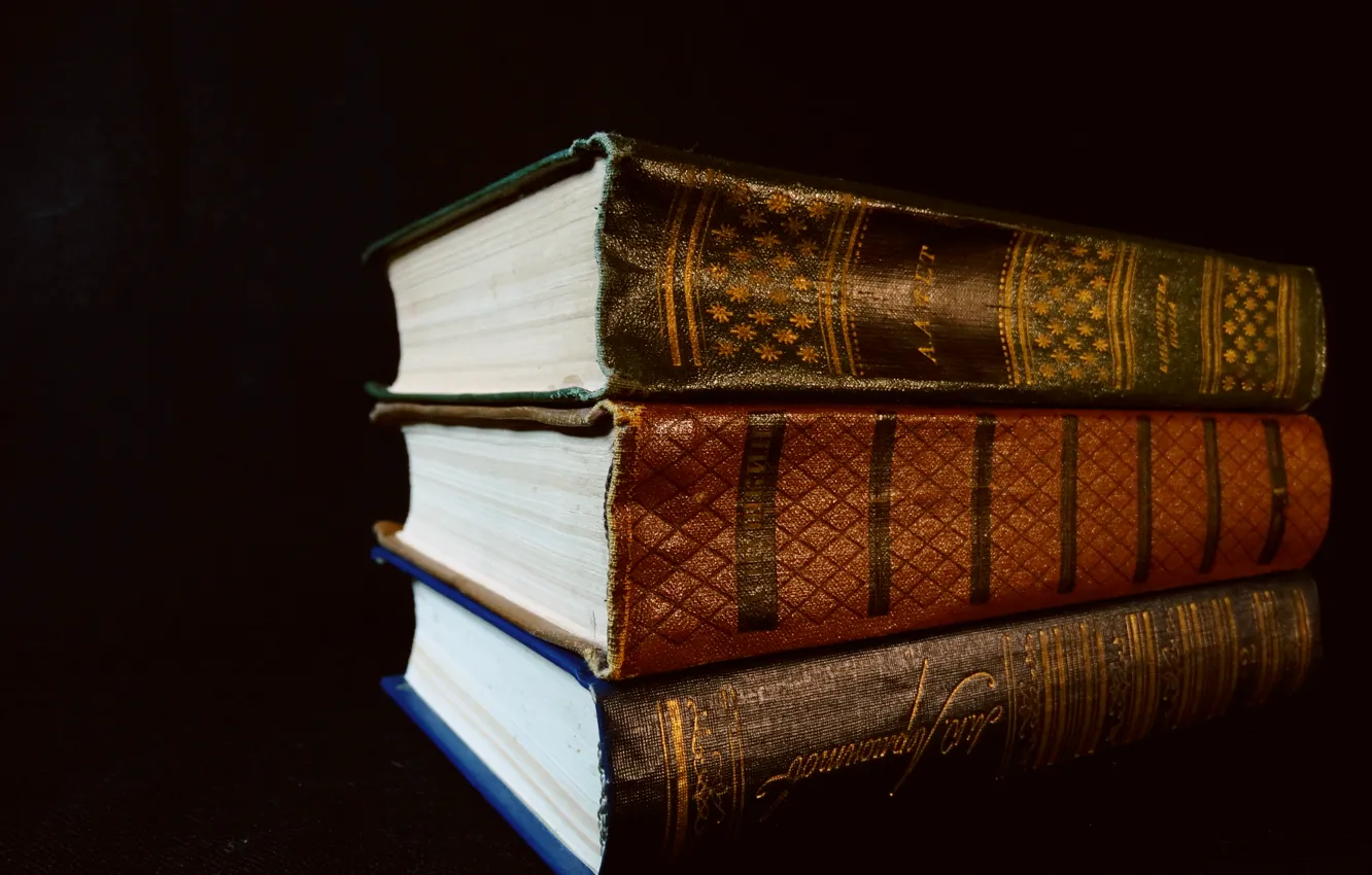 Фото обои книги, пушкин, фет, на чёрном фоне, лермонтов