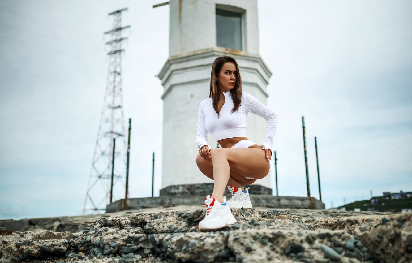 Фото обои white, model, pose, Вадим Подопригора