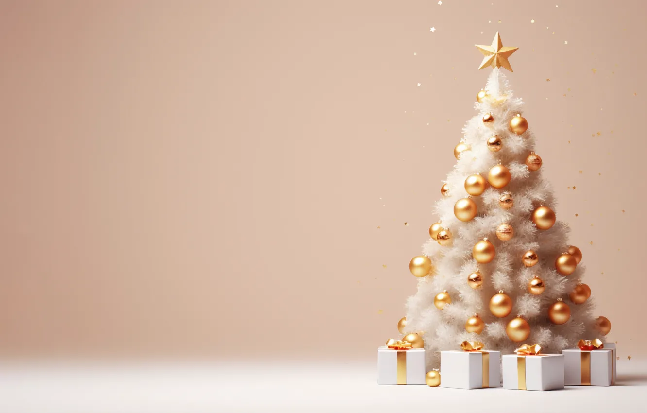 Фото обои украшения, шары, елка, Новый Год, Рождество, подарки, new year, happy