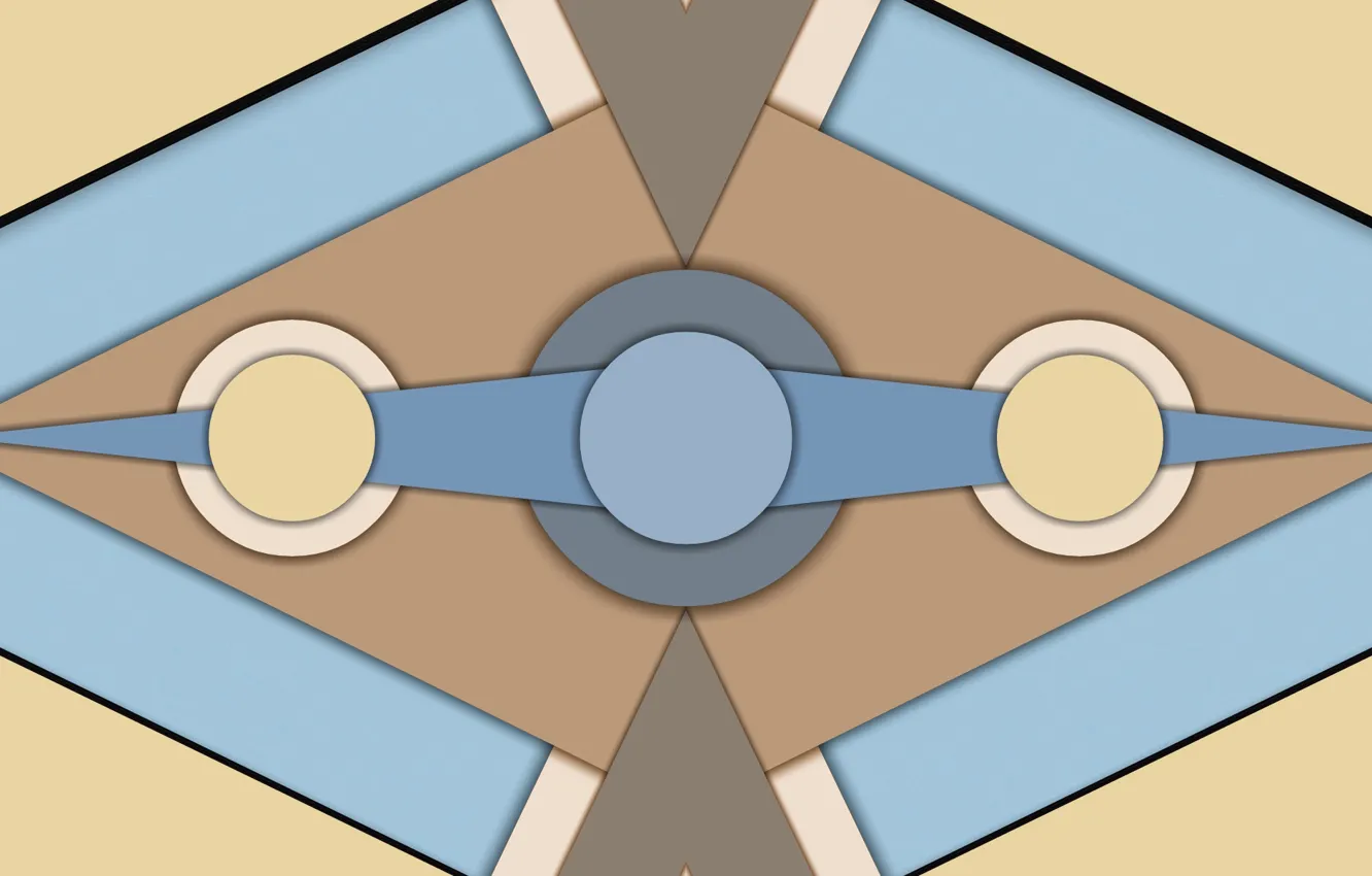 Фото обои круги, фигура, треугольник