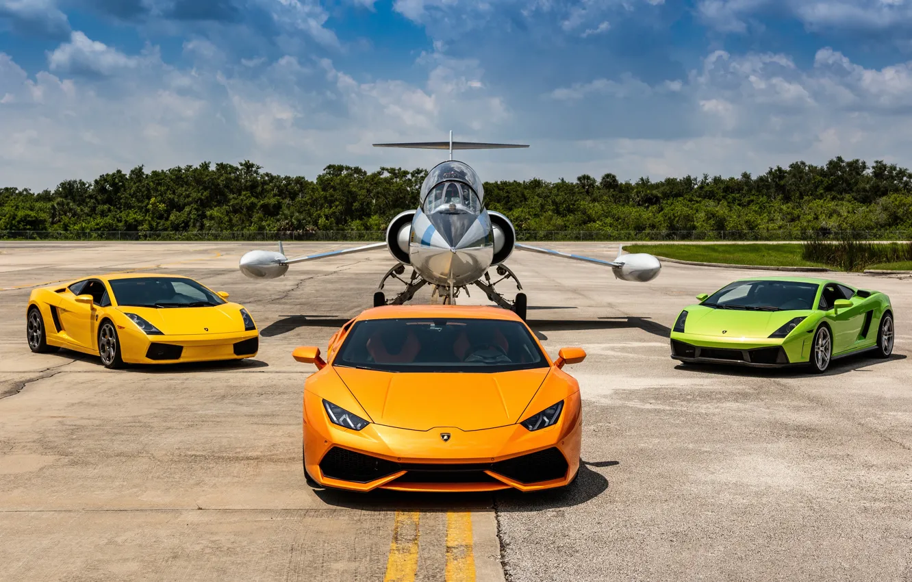 Фото обои Lamborghini, Gallardo, Airplane, Huracan