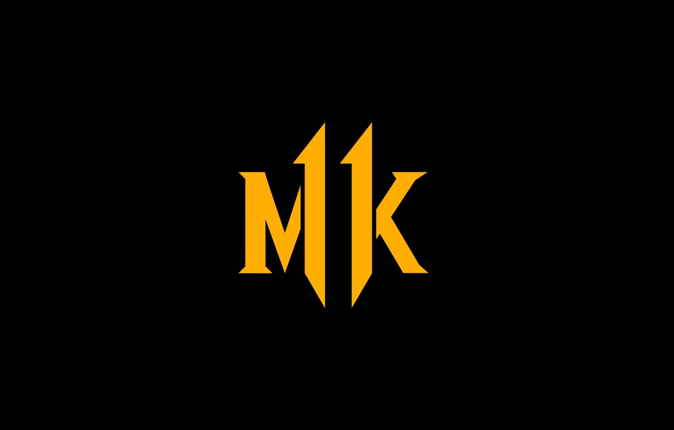 Фото обои логотип, черный фон, Logo, видео игра, Mortal Combat, Mortal Kombat 11, мортал комбат 11