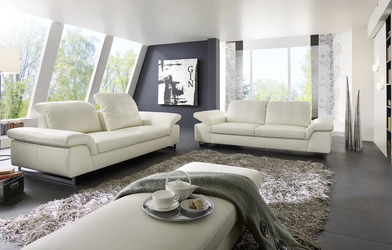Фото обои living room, interior, design. house