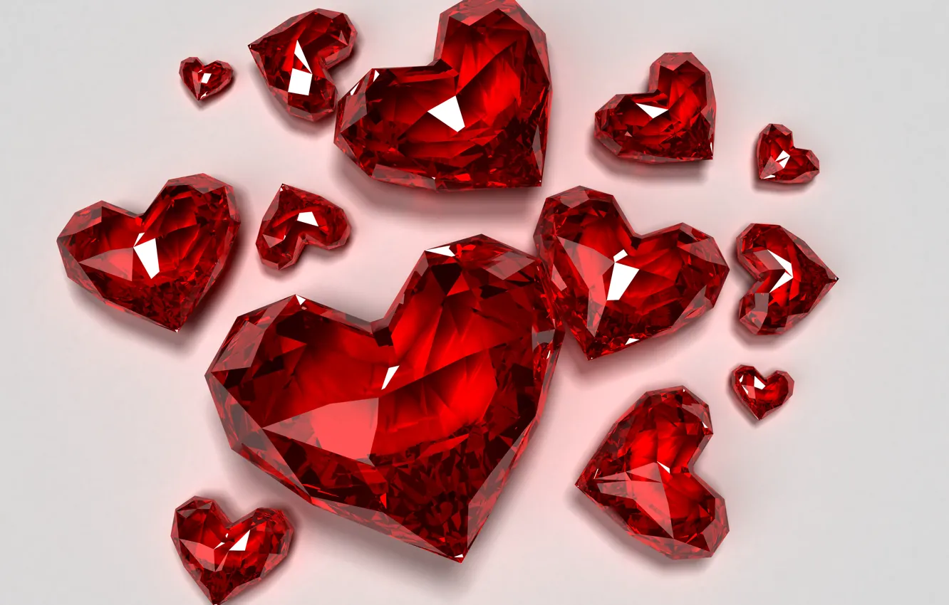 Фото обои стекло, украшения, красный, камни, праздник, сердца, сердечки, день святого валентина