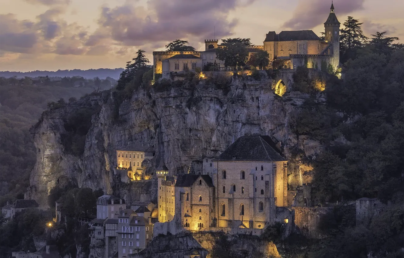 Фото обои France, Dordogne, Rocamadour