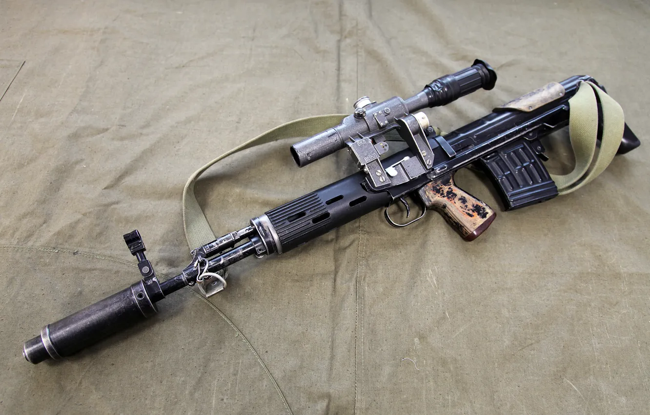 Фото обои оружие, Россия, винтовка, снайперская, самозарядная, СВУ-АС, компоновки булл-пап