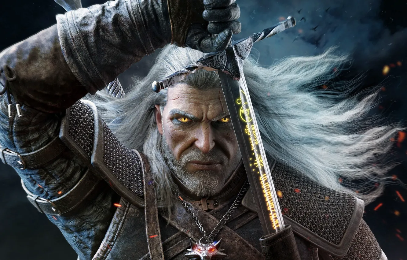 Фото обои Ведьмак, Геральт, CD Projekt RED, The Witcher 3: Wild Hunt, Geralt, Ведьмак 3: Дикая Охота