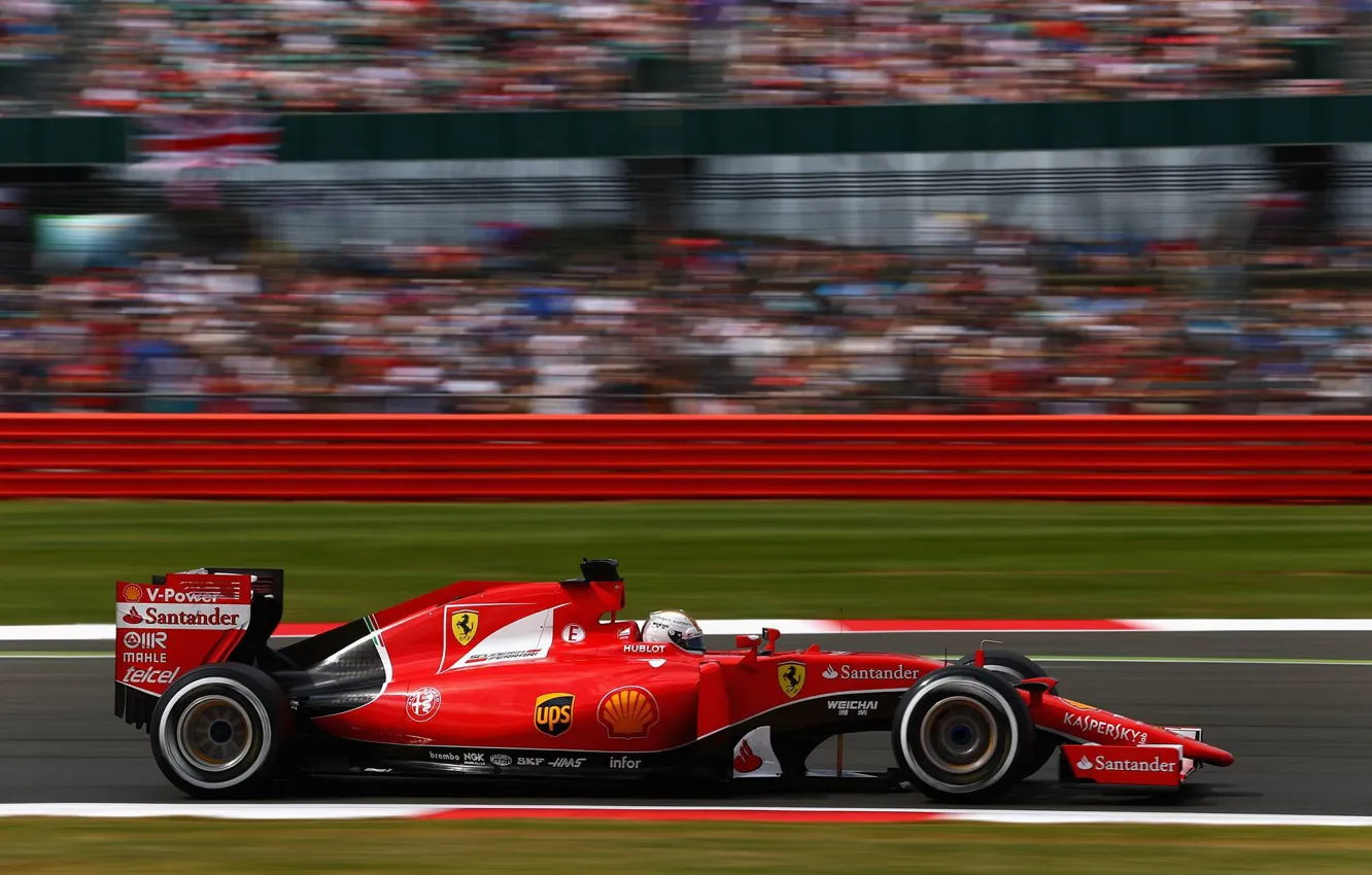 Фото обои Ferrari, Formula 1, Vettel, SF15-T, Порофиль