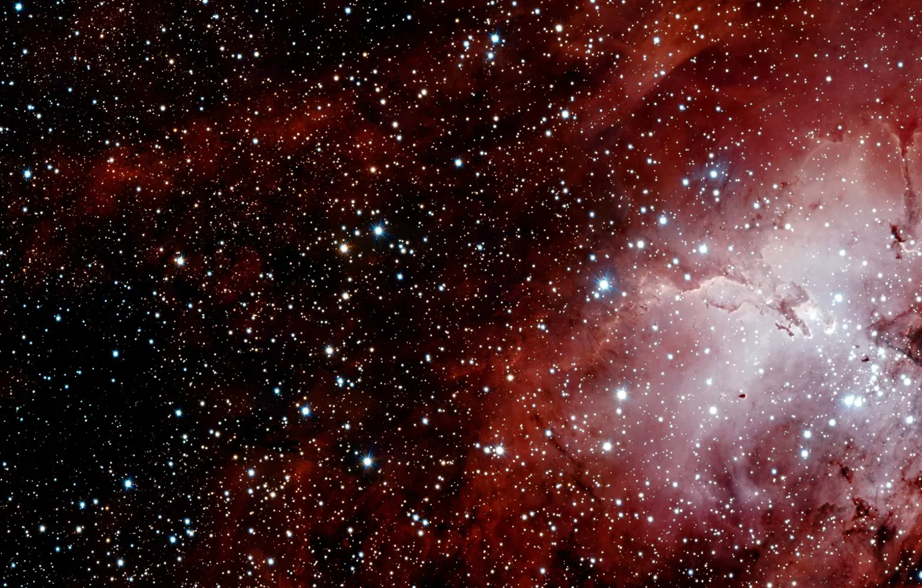 Фото обои Stars, Nebula, VST, VLT Survey Telescope, Messier 16, Gas Clouds, H II Region, Sharpless 2-54