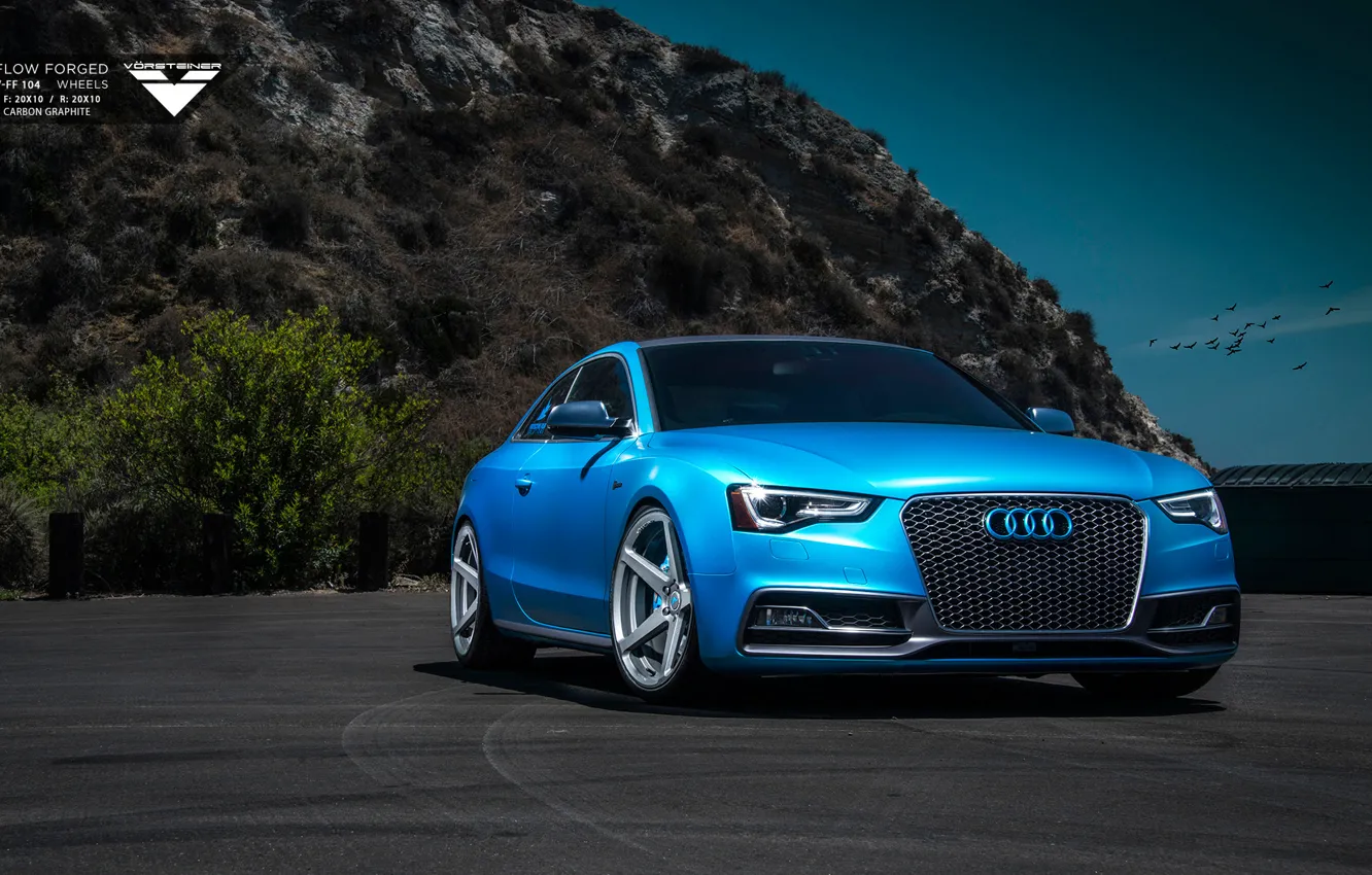 Фото обои Audi, Blue, Vorsteiner, Tuning, Audi S5, 2015, Audi Cars, Audi Tuning