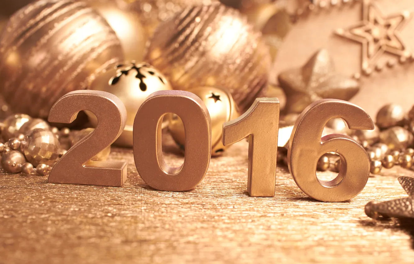 Фото обои Новый Год, цифры, New Year, Happy, 2016