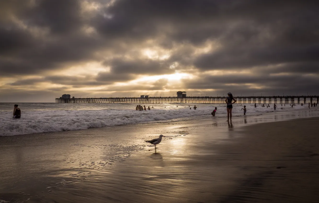 Фото обои landscape, san diego, Oside Pier