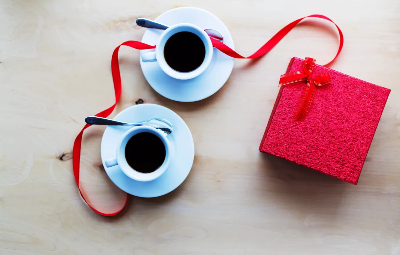 Фото обои подарок, кофе, чашка, love, cup, romantic, valentine's day, gift