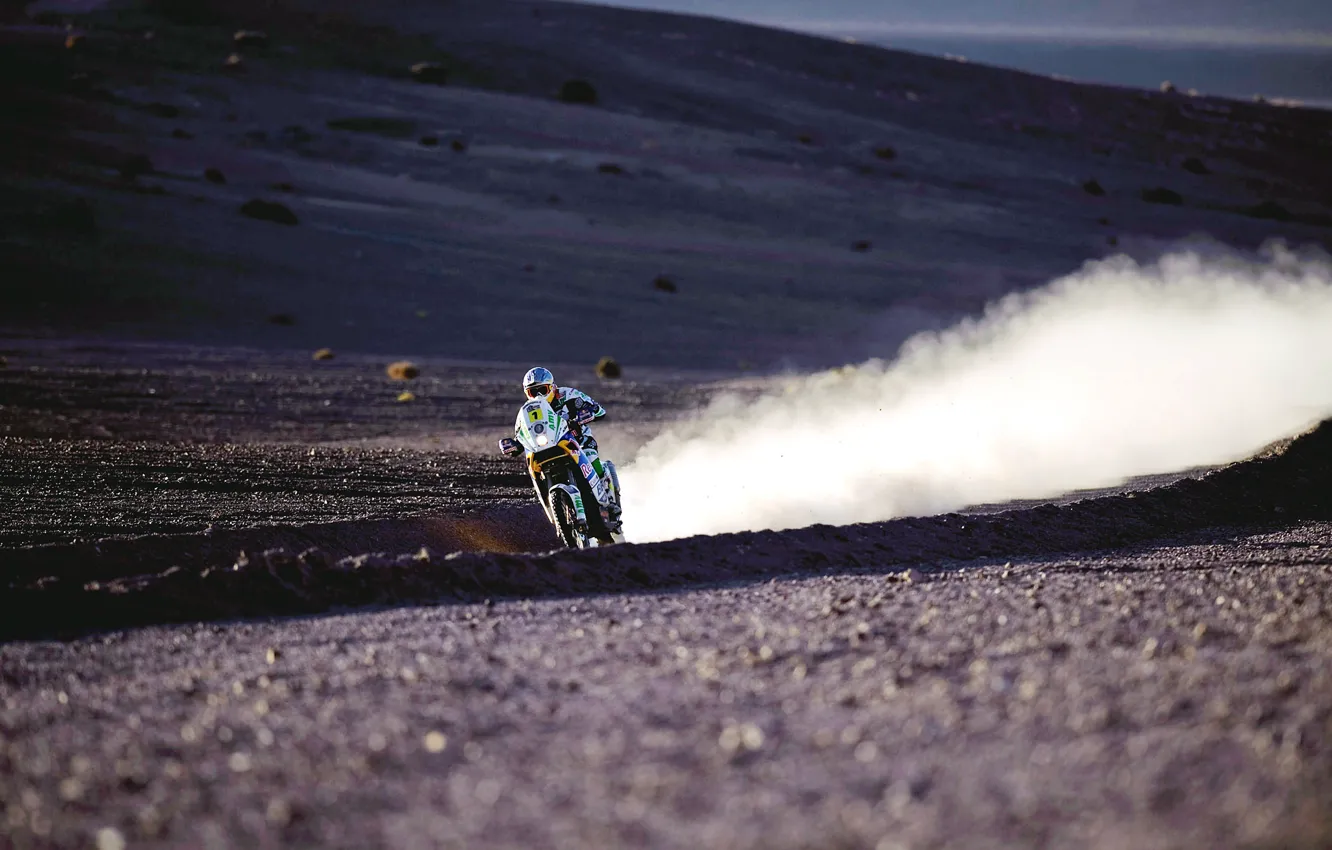 Фото обои дорога, спорт, пустыня, пыль, rally, ралли, пустыни, moto racing