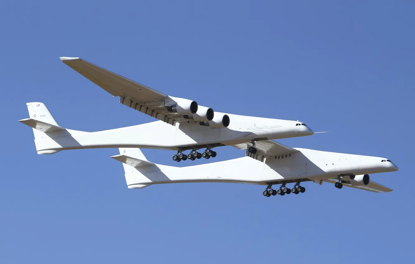 Фото обои Шасси, Stratolaunch, Stratolaunch Model 351, Stratolaunch Systems, Самолёт-носитель