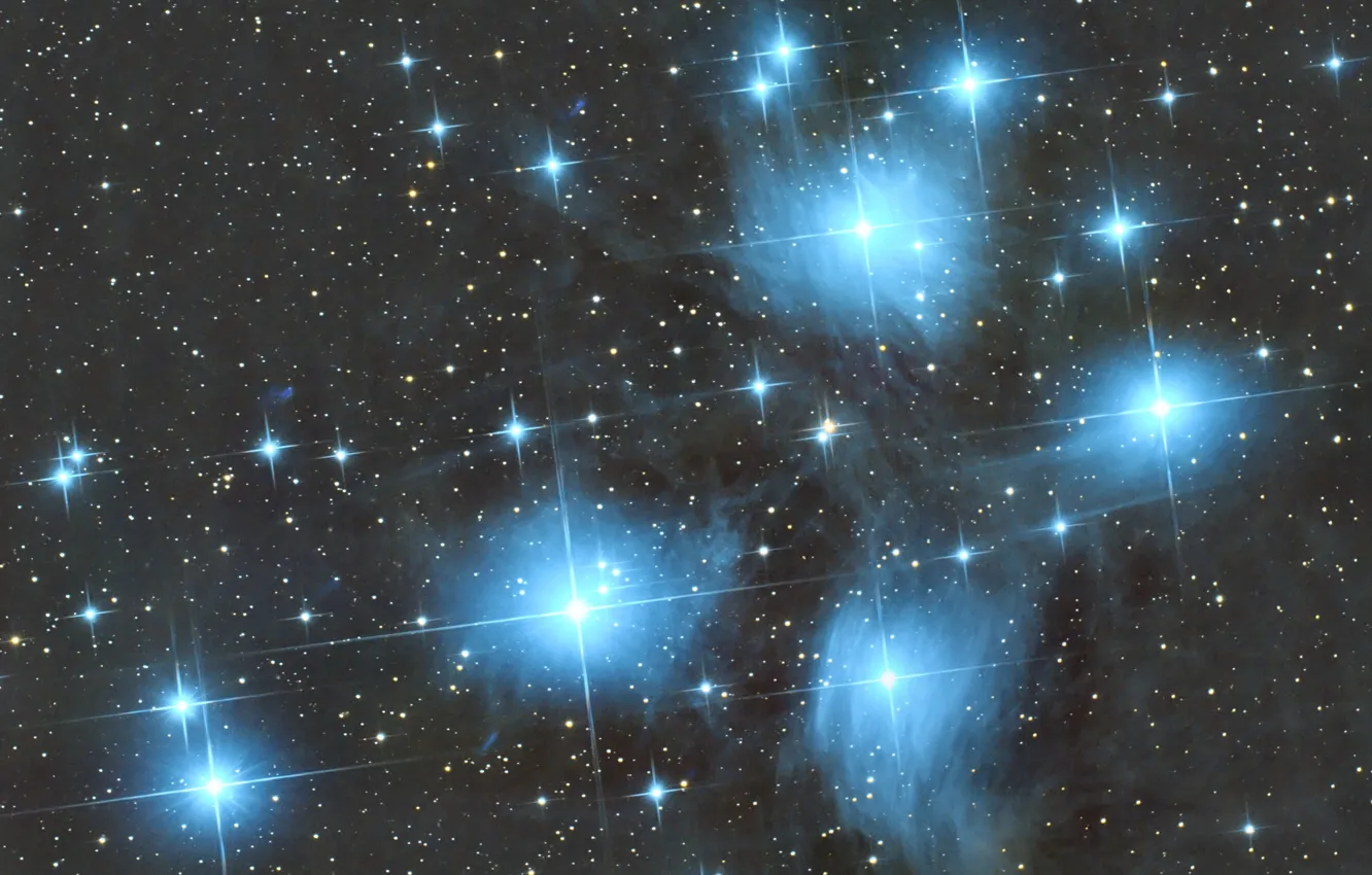 Фото обои космос, звезды, M45, Pleiades