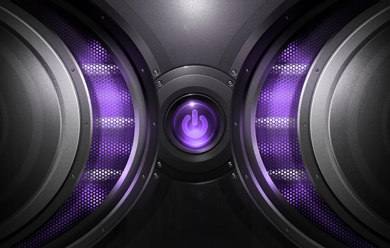 Фото обои сетка, кнопка, power, purple