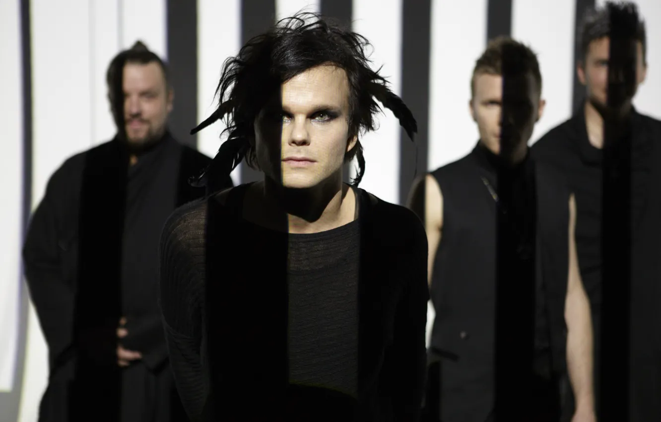 Фото обои музыка, черно-белое, Мужчины, Eero Heinonen, Pauli Rantasalmi, The Rasmus, Aki Hakala, Lauri Ylonen