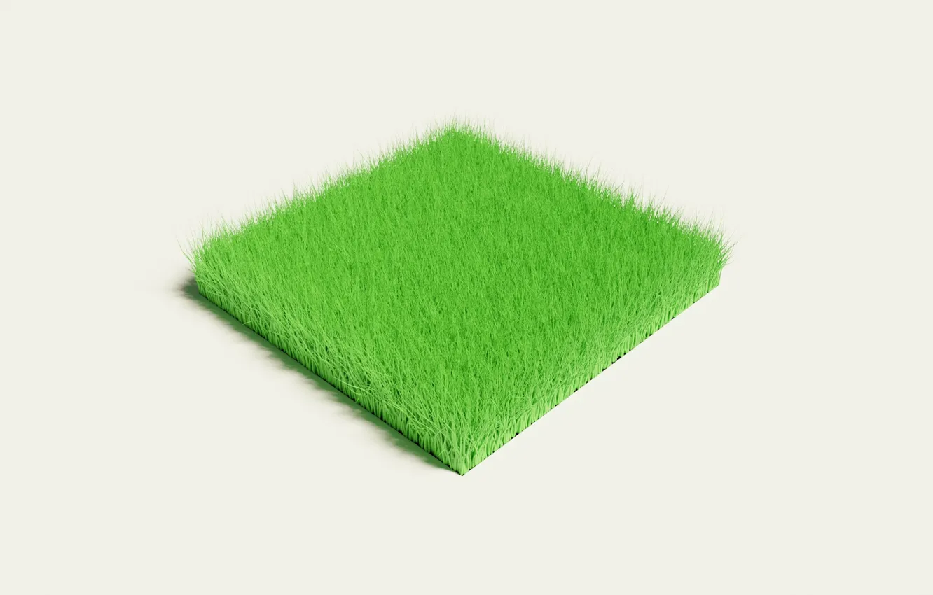 Фото обои белый, трава, рендер, blender