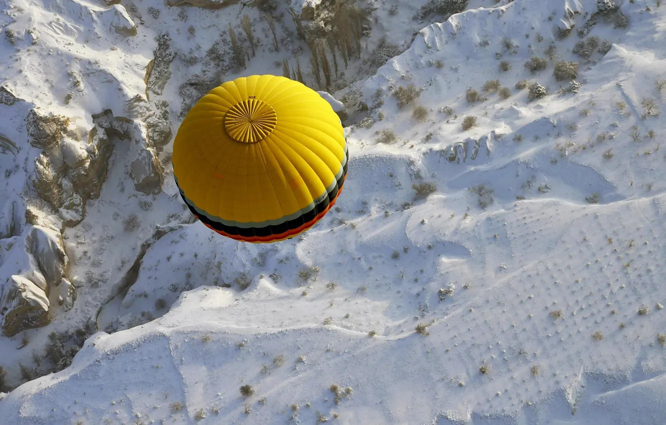 Фото обои снег, шар, воздушный