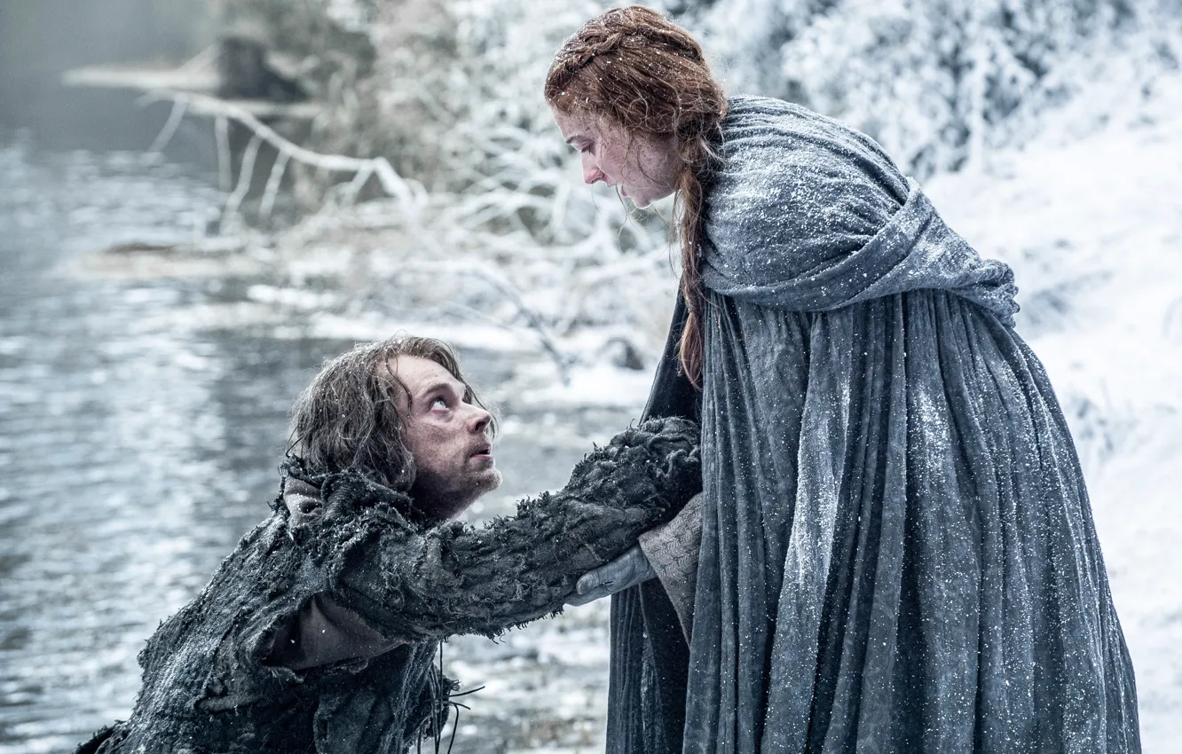 Фото обои blizzard, snow, A Song of Ice and Fire, Game of Thrones, Stark, Greyjoy, Sansa Stark, …
