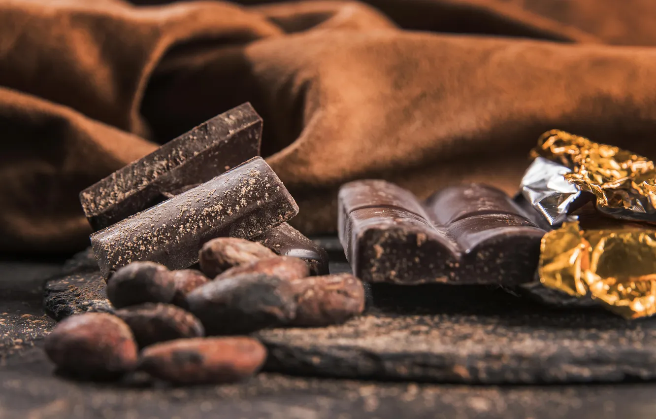 Фото обои dark, chocolate, dessert, arrangement