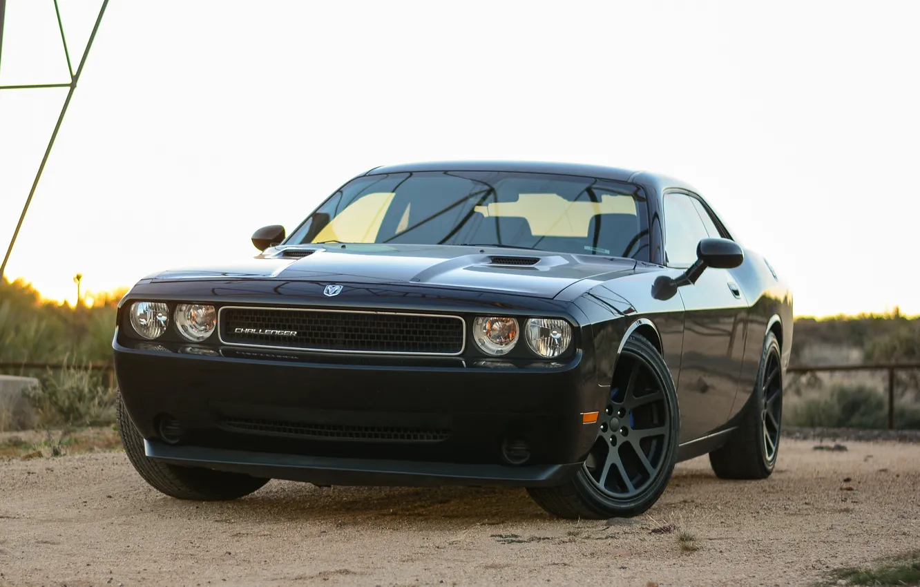Фото обои Dodge, Challenger, black