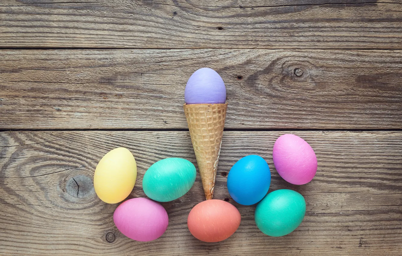 Фото обои весна, Пасха, рожок, wood, spring, Easter, eggs, decoration