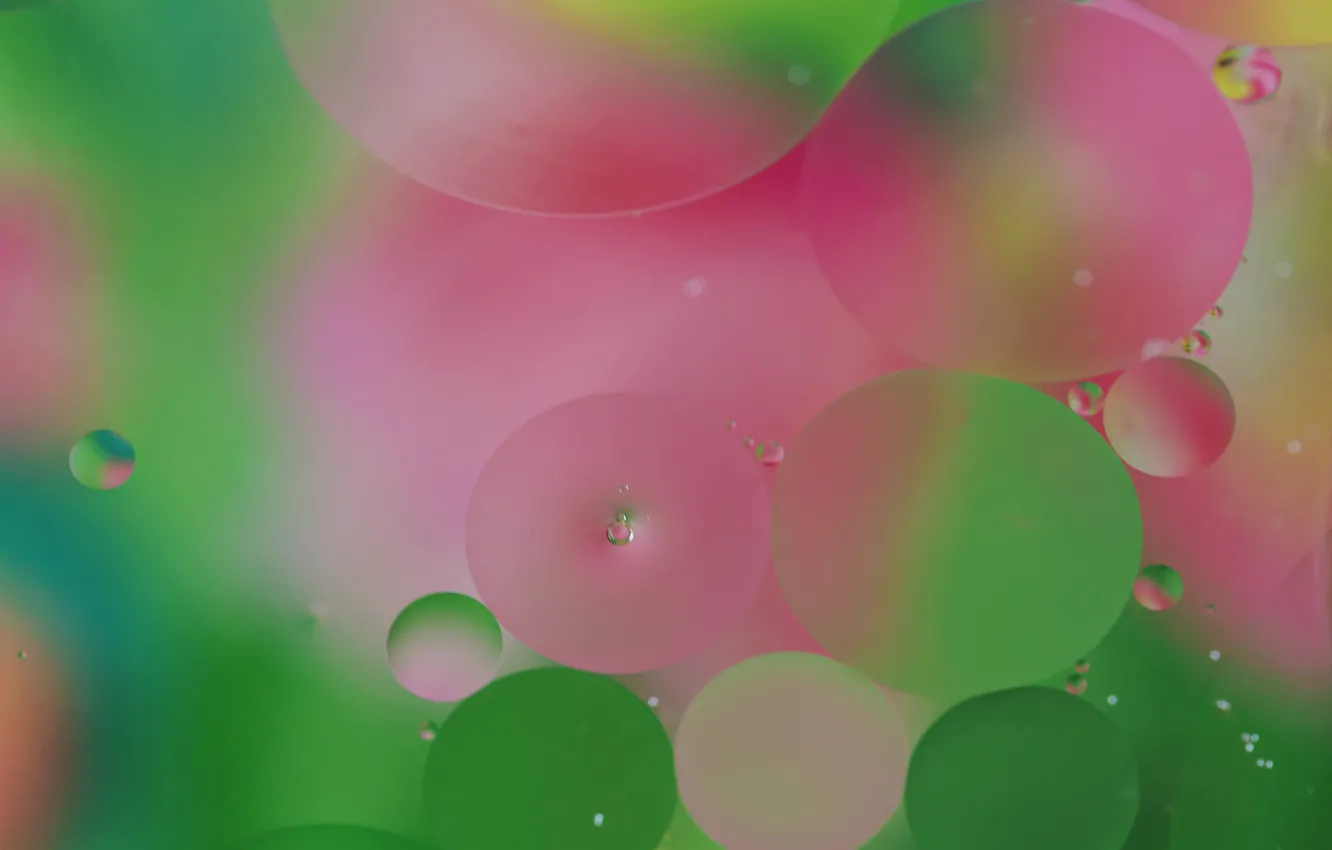 Фото обои вода, пузырьки, цвет, масло, круг, воздух