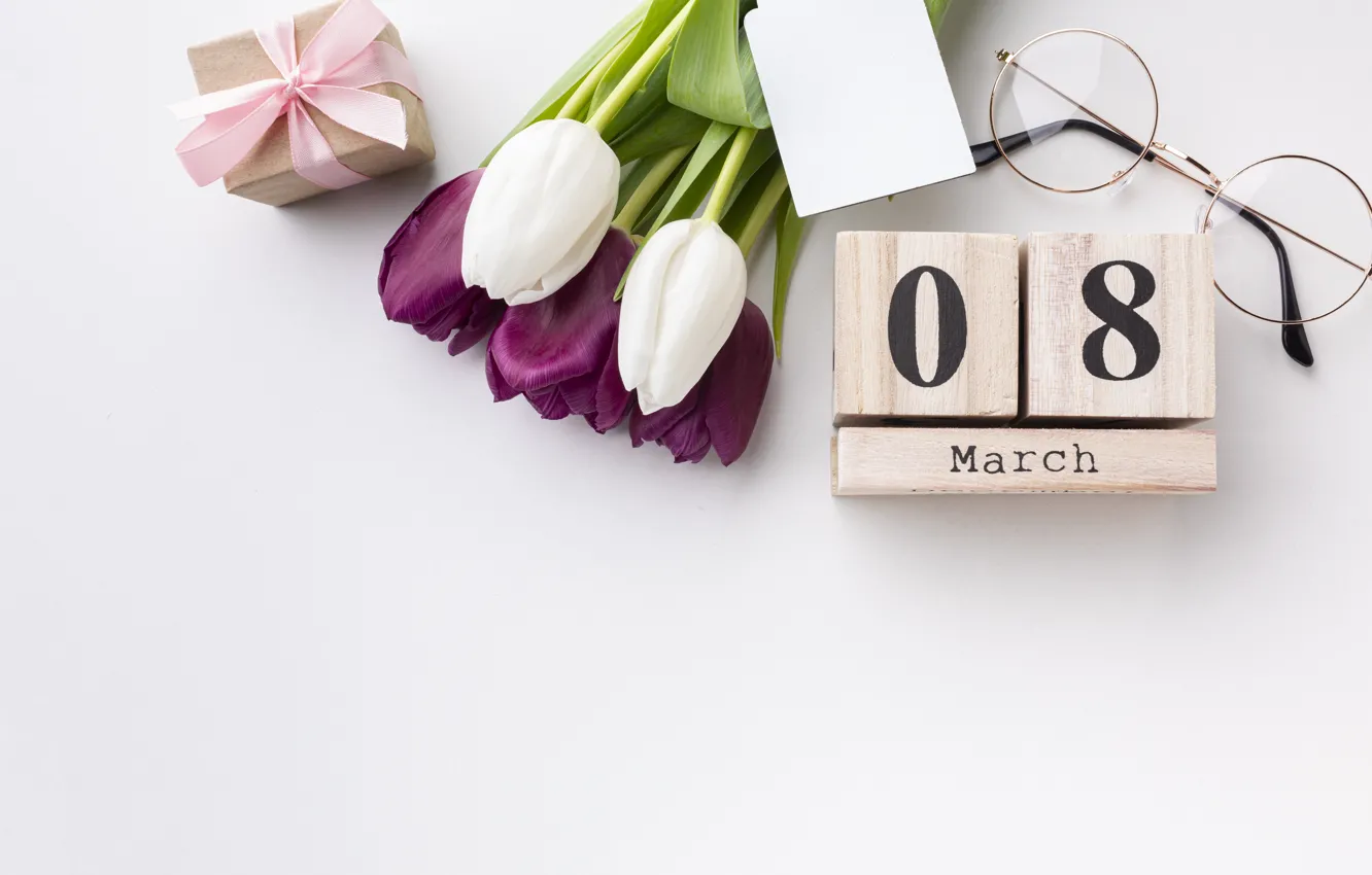 Фото обои цветы, букет, тюльпаны, happy, 8 марта, flowers, tulips, spring
