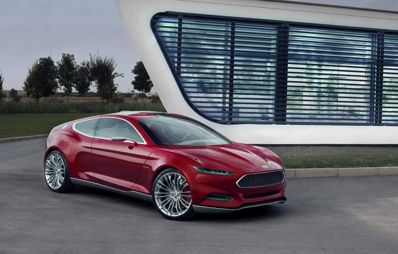 Фото обои Concept, красный, Ford Evos