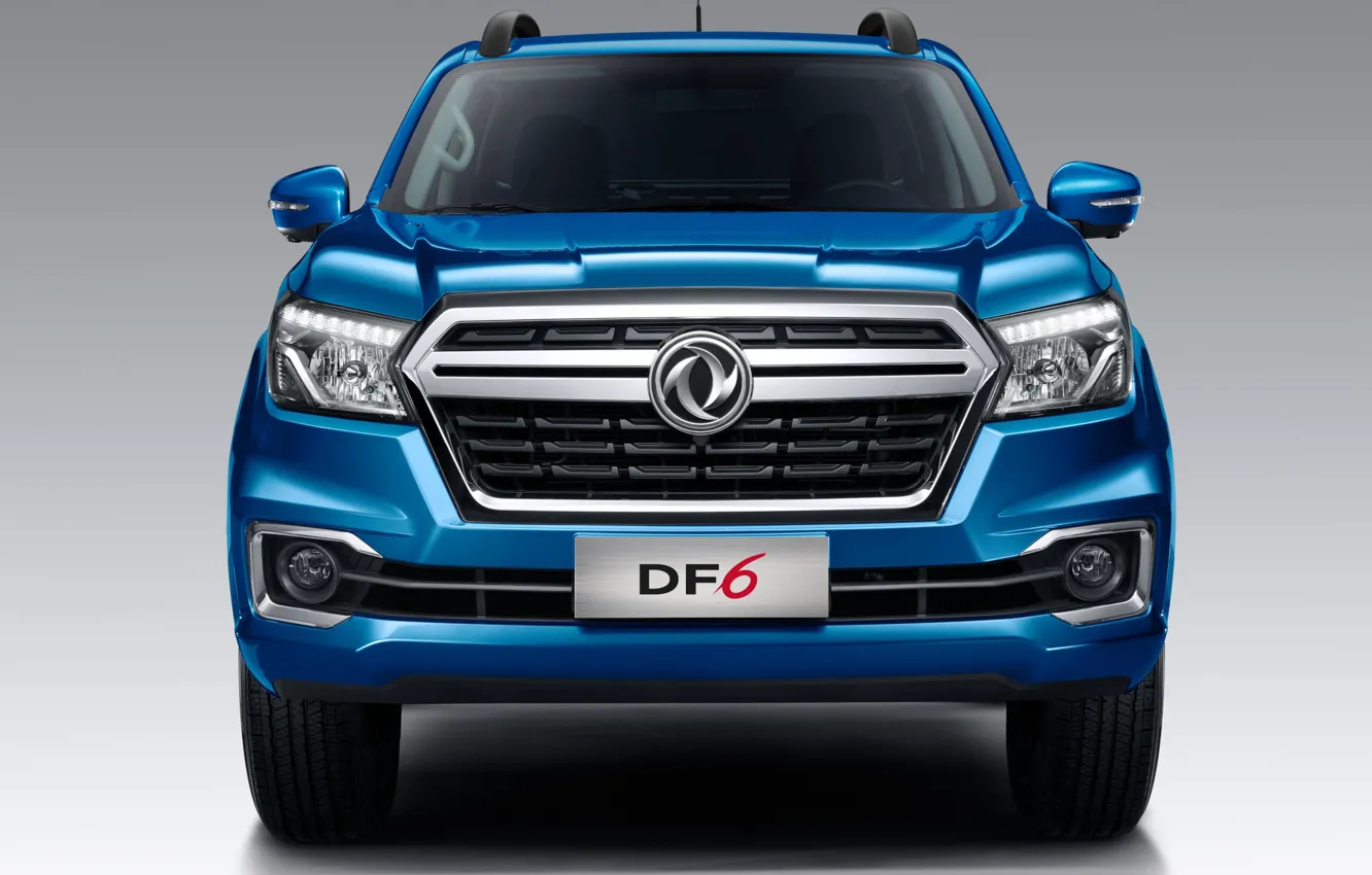 Фото обои вид спереди, пикап, Dongfeng, Dongfeng DF6, Rich 6