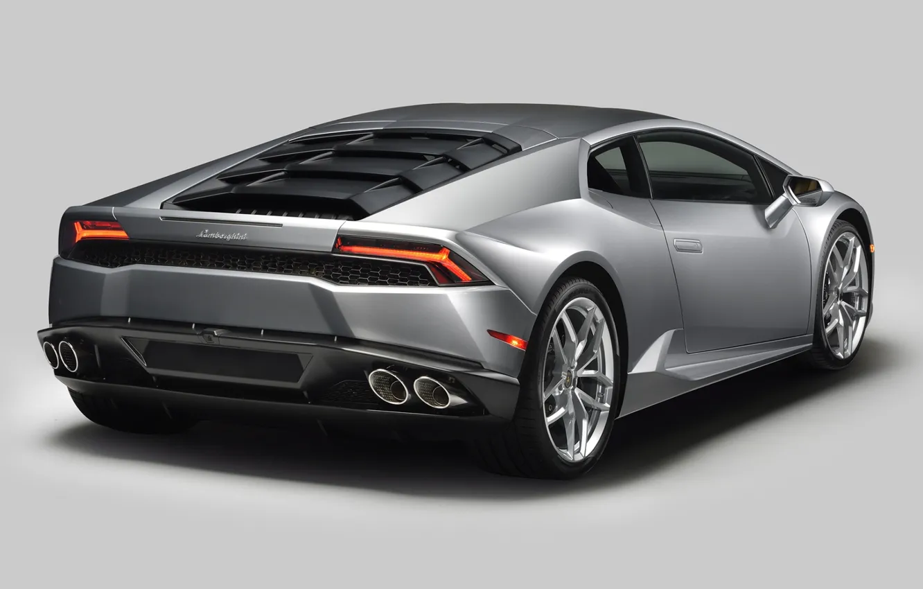 Фото обои Lamborghini, суперкар, вид сзади, Ламборгини, Уракан, Huracan, 610-4