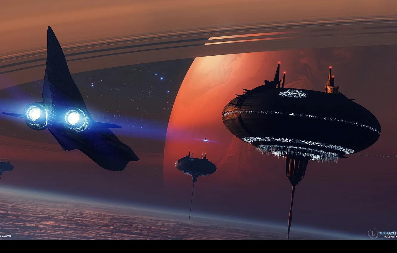 Фото обои station, planet, Pinnacle