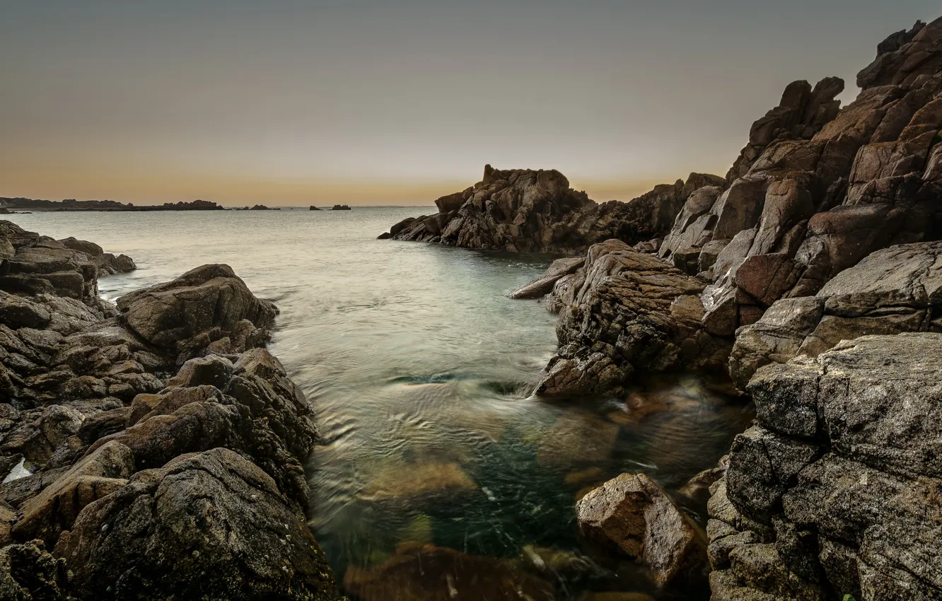 Фото обои sea, nature, seascape, rocks, marine, shore