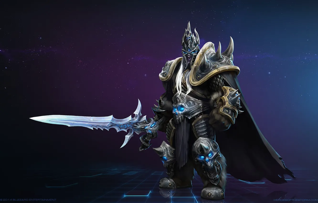 Фото обои меч, Lich King, blizzard, world of warcraft, heroes of the storm