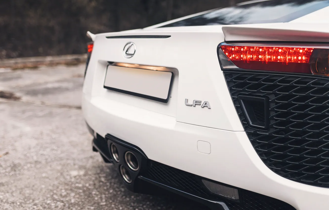 Фото обои Lexus, rear, LFA, Lexus LFA, badge