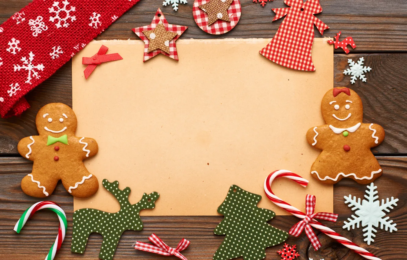 Фото обои украшения, новый год, печенье, конфеты, merry christmas, cookies, decoration, gingerbread