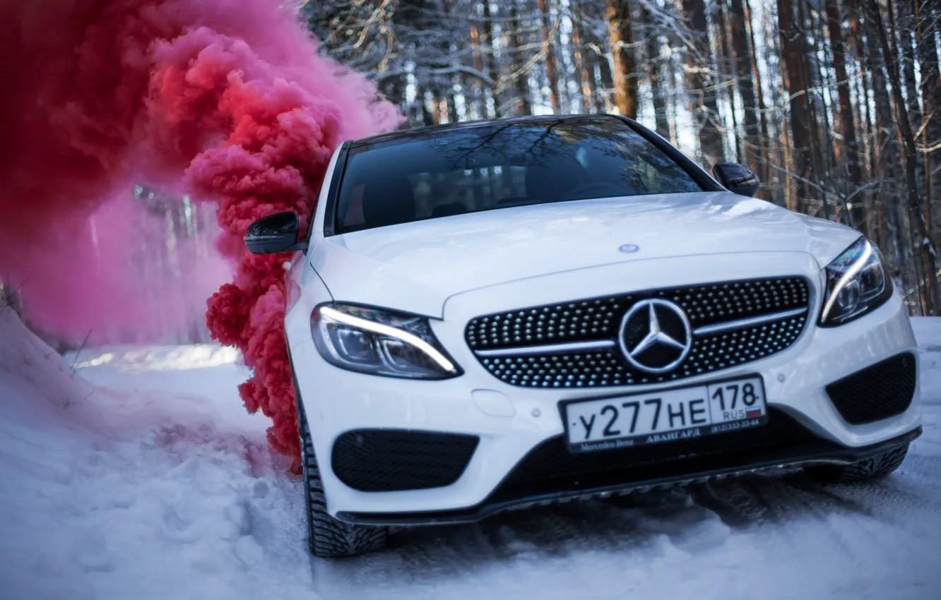 Фото обои зима, car, машина, авто, city, туман, гонка, сказка