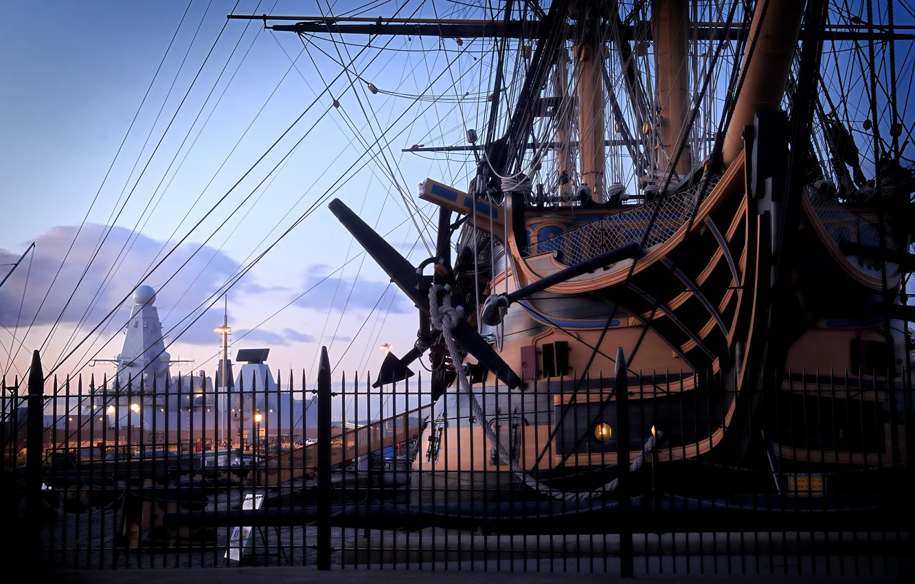 Фото обои линейный корабль, HMS Victory, Королевского флота Великобритании, первого ранга, 104-пушечный