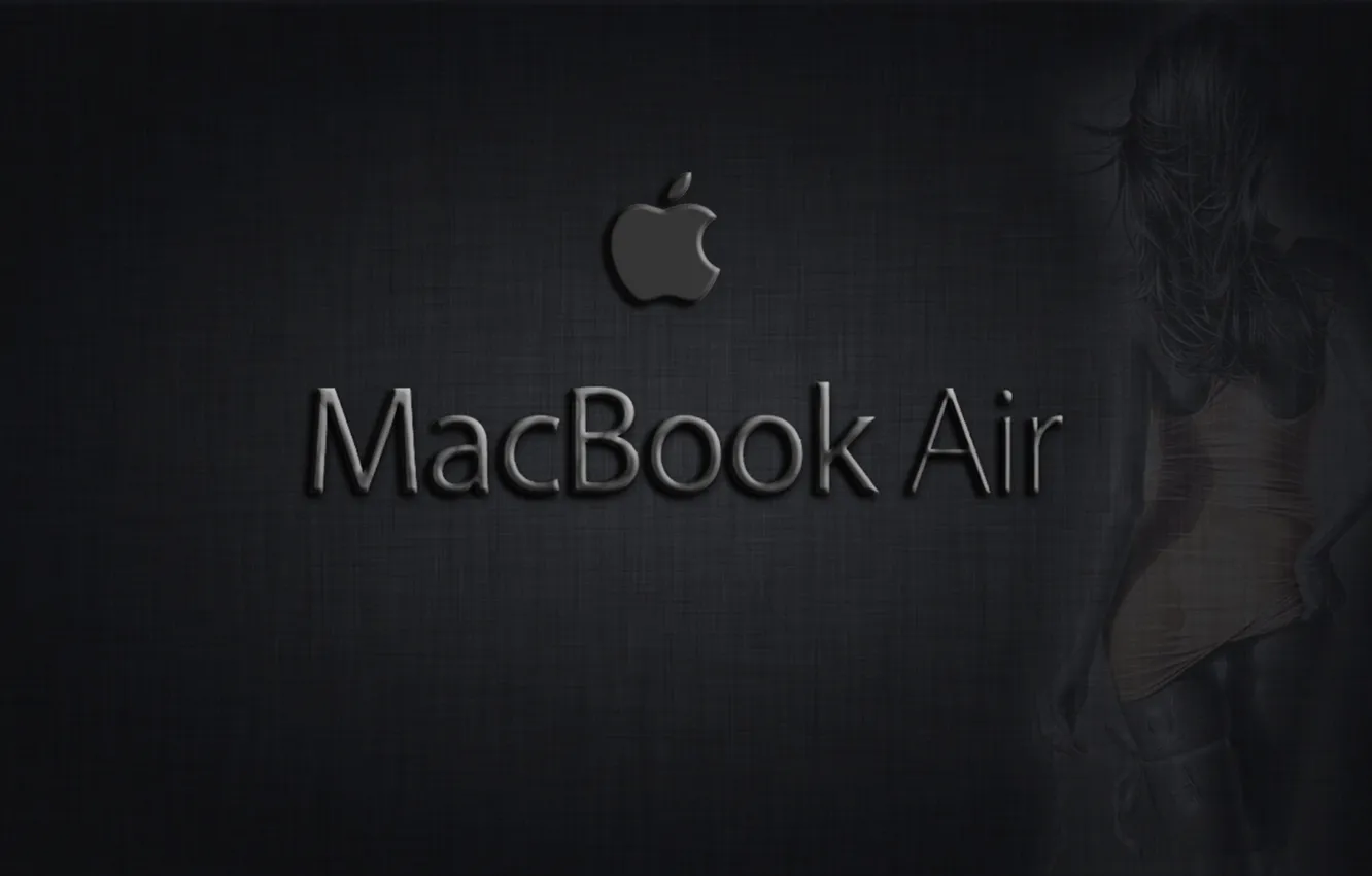 Фото обои apple, girl, apple imac