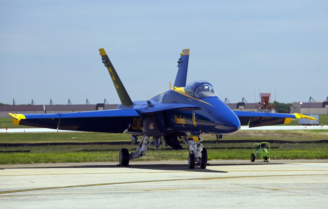 Фото обои синий, самолет, истребитель, blue angels