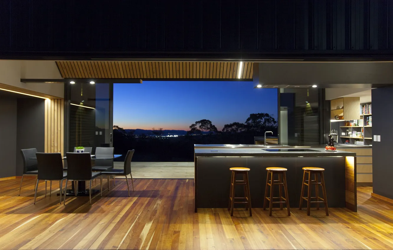 Фото обои интерьер, кухня, гостиная, Australia, столовая, House In Launceston