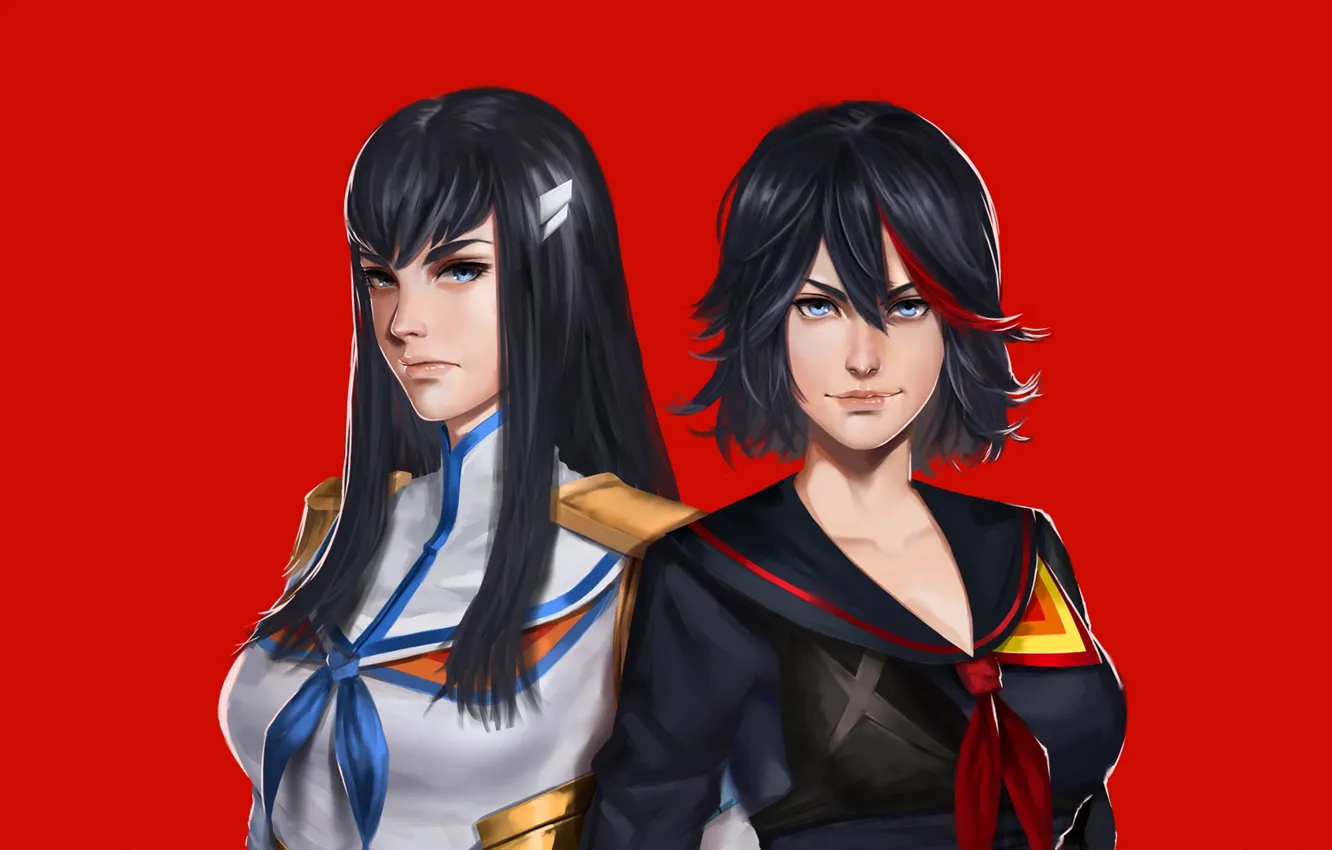 Фото обои girls, anime, kill la kill, kiryuin satsuki, matoi ryuko