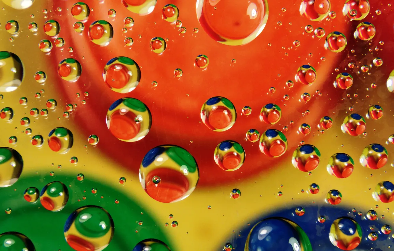 Фото обои вода, пузырьки, цвет, масло, воздух, пятно