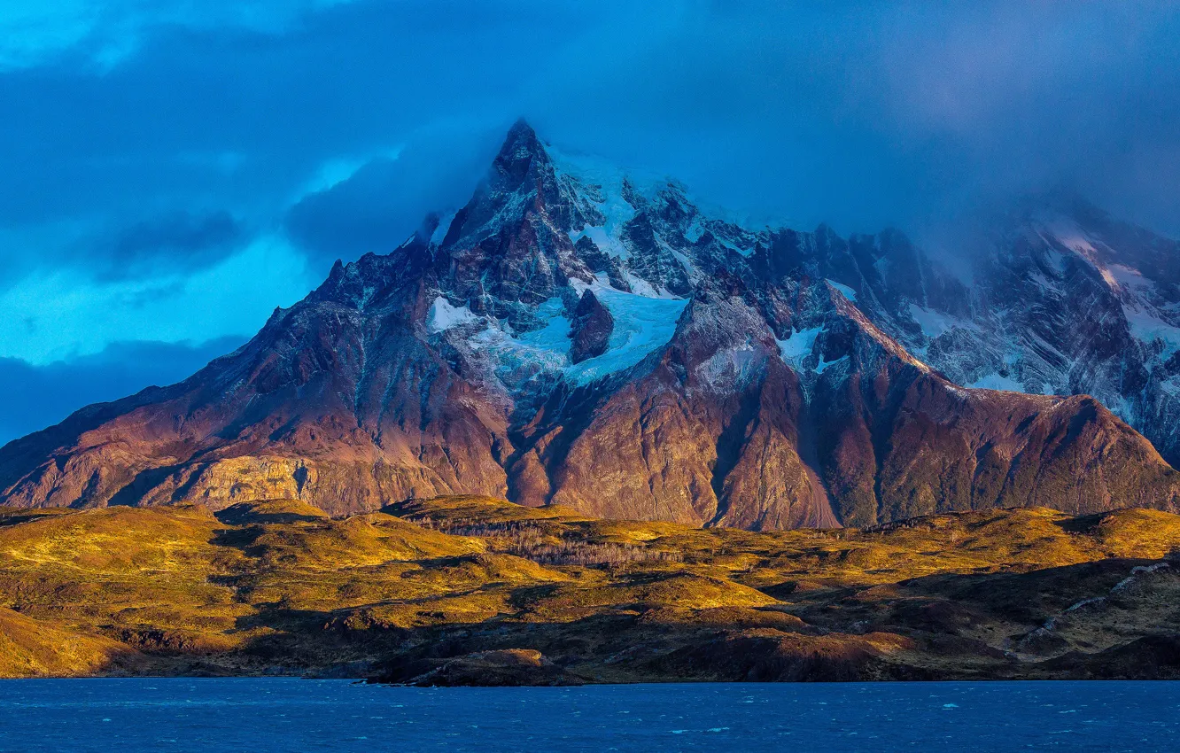 Фото обои горы, озеро, Чили, Магальянес