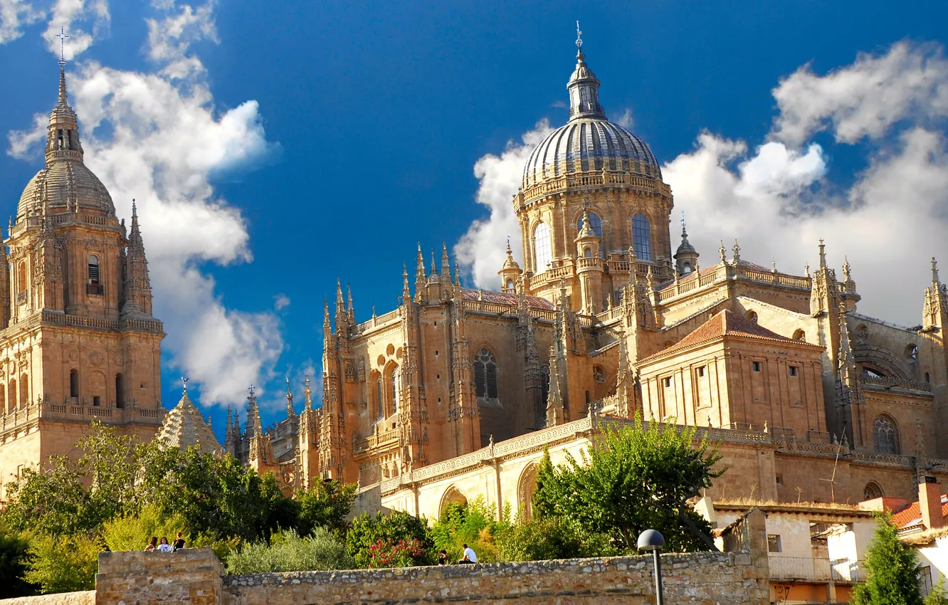 Фото обои пейзаж, город, готика, собор, архитектура, Испания, cathedral, Spain