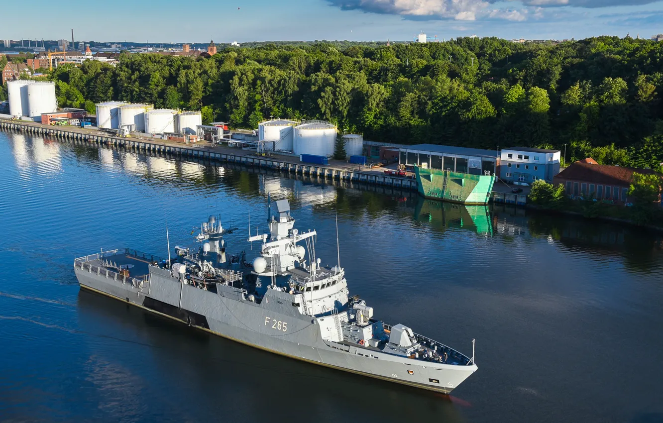 Фото обои корвет, ВМС Германии, FGS Kōln